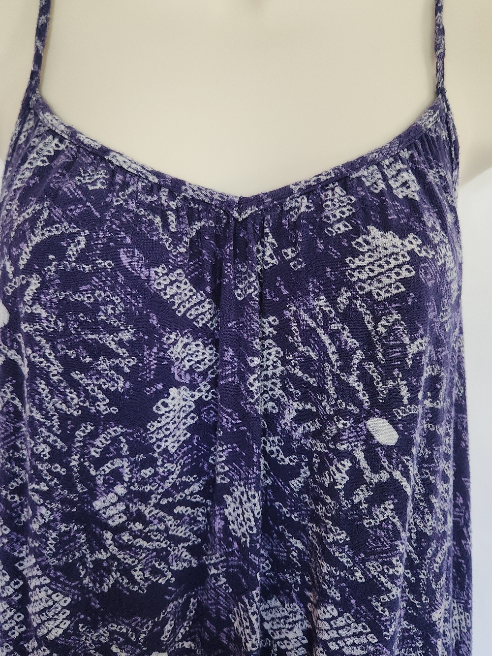 Roxy Viscose Floral Print Blue Maxi Dress with Adjustable Spaghetti Strap M - Picture 2 of 11